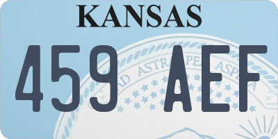 KS license plate 459AEF