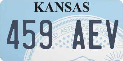 KS license plate 459AEV