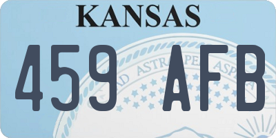 KS license plate 459AFB