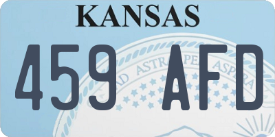 KS license plate 459AFD