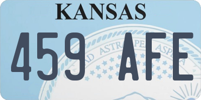 KS license plate 459AFE