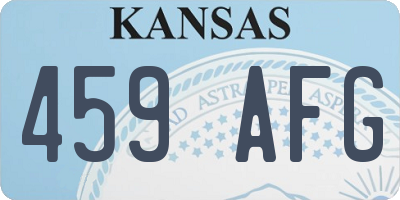KS license plate 459AFG