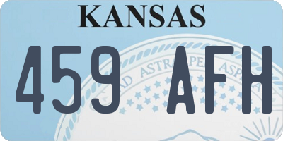 KS license plate 459AFH