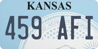 KS license plate 459AFI