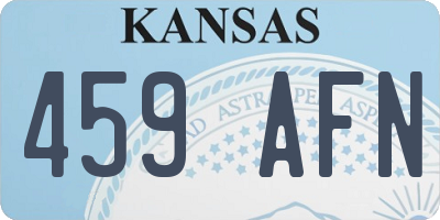KS license plate 459AFN