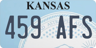 KS license plate 459AFS