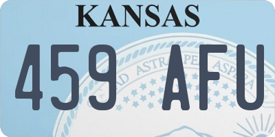 KS license plate 459AFU