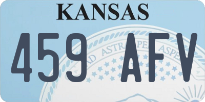 KS license plate 459AFV