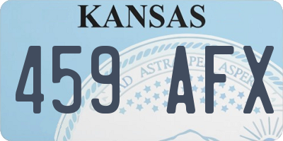 KS license plate 459AFX