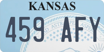 KS license plate 459AFY