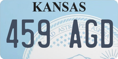 KS license plate 459AGD