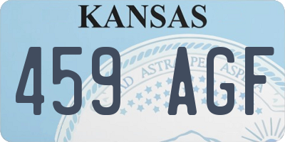 KS license plate 459AGF