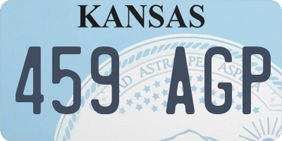 KS license plate 459AGP