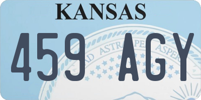 KS license plate 459AGY