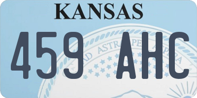 KS license plate 459AHC