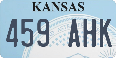 KS license plate 459AHK