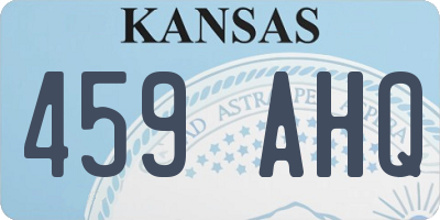 KS license plate 459AHQ
