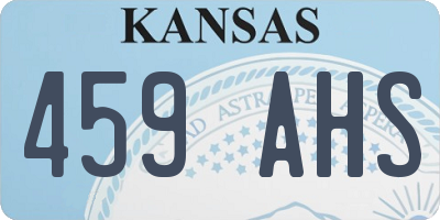 KS license plate 459AHS