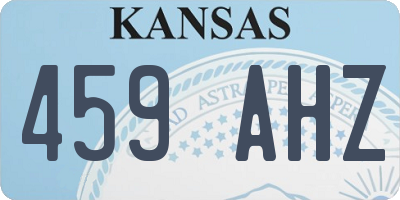KS license plate 459AHZ