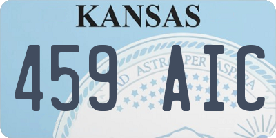 KS license plate 459AIC