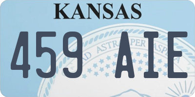 KS license plate 459AIE