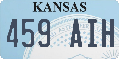 KS license plate 459AIH