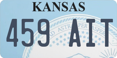 KS license plate 459AIT