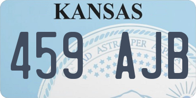 KS license plate 459AJB
