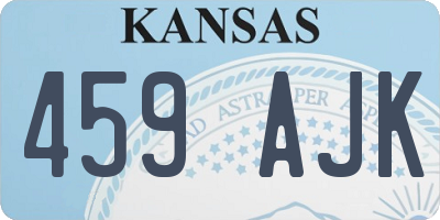 KS license plate 459AJK