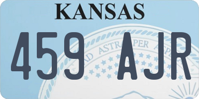 KS license plate 459AJR