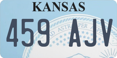 KS license plate 459AJV