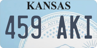 KS license plate 459AKI