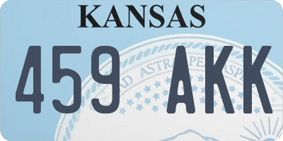KS license plate 459AKK