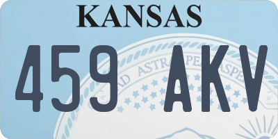 KS license plate 459AKV