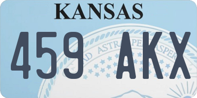 KS license plate 459AKX
