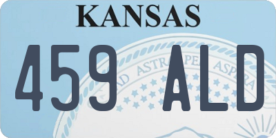 KS license plate 459ALD
