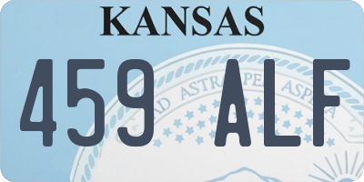 KS license plate 459ALF