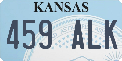 KS license plate 459ALK