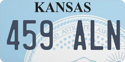 KS license plate 459ALN