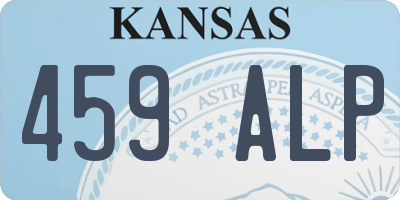 KS license plate 459ALP