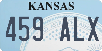 KS license plate 459ALX