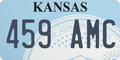 KS license plate 459AMC