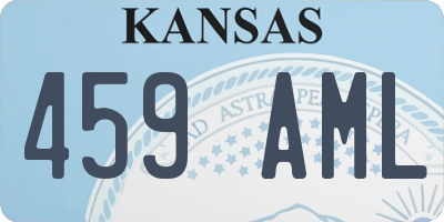 KS license plate 459AML