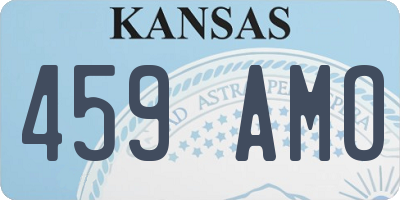 KS license plate 459AMO