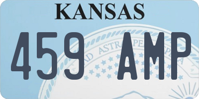 KS license plate 459AMP