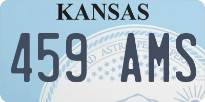 KS license plate 459AMS
