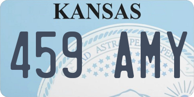 KS license plate 459AMY
