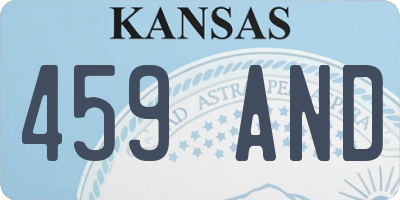 KS license plate 459AND