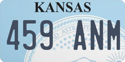 KS license plate 459ANM