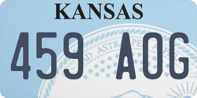 KS license plate 459AOG